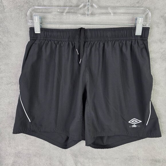 Mens Umbro Black Athletic Shorts Polyester Blend Stretch 6" Inseam Size S - Picture 2 of 11
